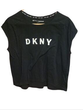 DKNY Black Tee with White Logo - Short Sleeve